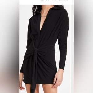 Norma Kamali Mini Tie Front Dress